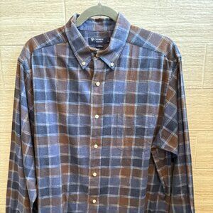 💙Daniel Cremieux Plaid Men's Long Sleeve Dress Shirt Size L